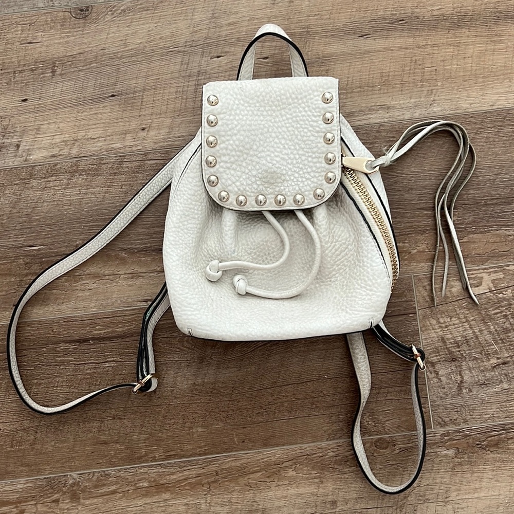 white mini backpack